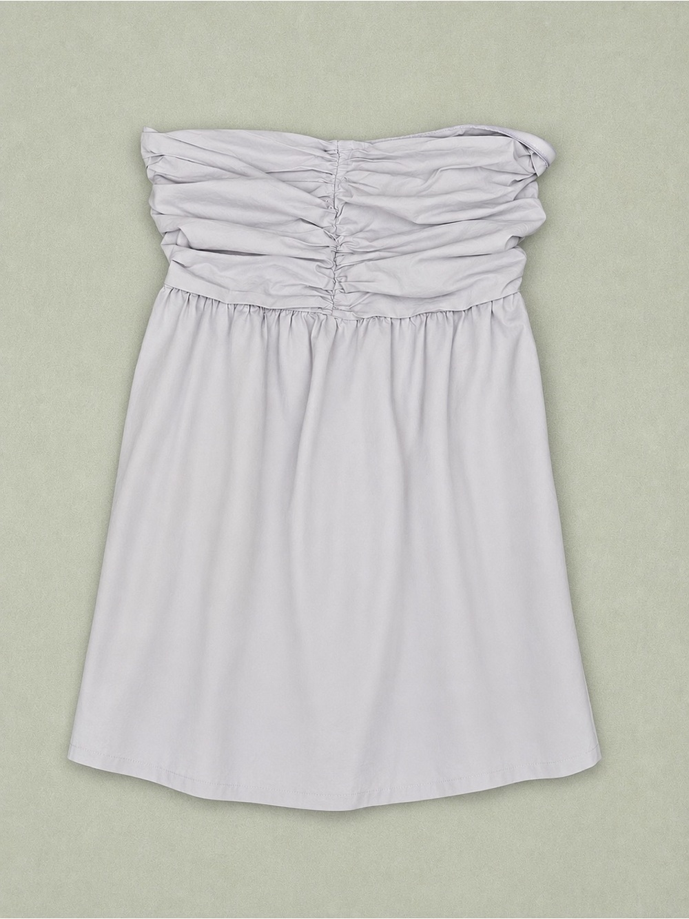 American Eagle Strapless Ruched Mini Dress Light Lavender Women's Small